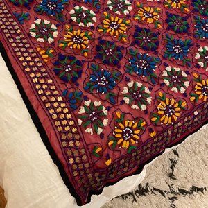 Vintage Handmade Wrap, Shawl, Table Runner, or Bed Accessory